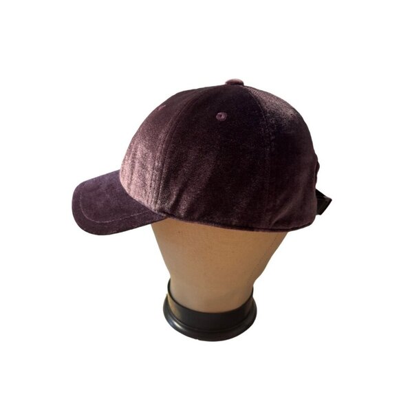 Rag & Bone Women's Purple Velvet Addison Baseball Cap, OSFM, Adjustable Preppy - Picture 4 of 5